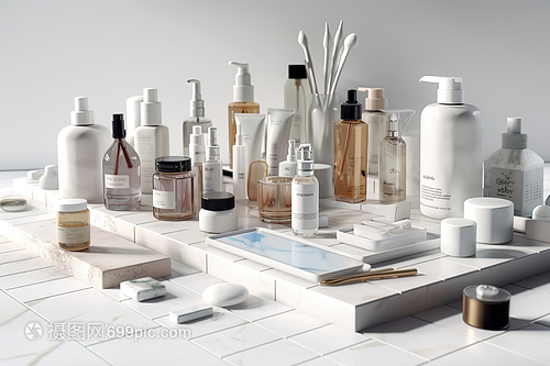 簡約化妝品產品展示數(shù)字藝術